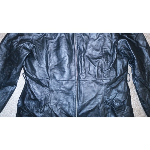 WOMENS OSCAR PIEL PERFECT LEATHER USA JACKET WITH LINER ZIP SIZE XXL - Picture 4 of 13